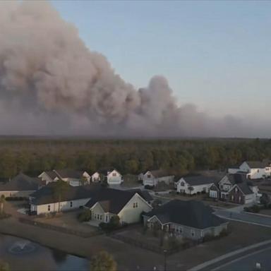 VIDEO: Dozens of wildfires erupt across South and North Carolina