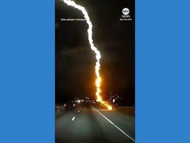 WATCH:  Lightning strike captured by dashboard camera in Atlanta