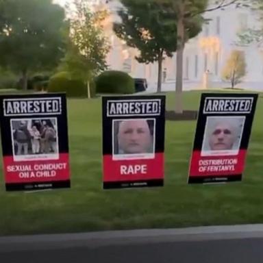 VIDEO: White House displays 100 posters of alleged criminal migrants