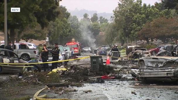 Investigators comb through debris from deadly San Diego plane crash