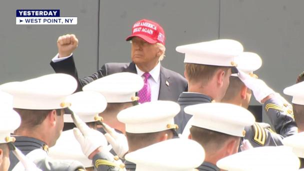 Trump touts 'golden age' of US military during West Point commencement speech