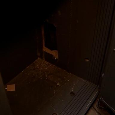 One of the burglars broke into the neighboring candy shop before cutting through the wall of 5 Star Jewelry & Watch Repair in Simi Valley, California, just before midnight on Sunday. 