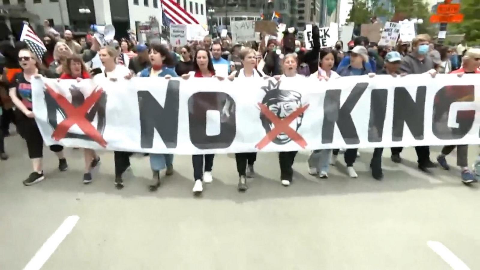 WATCH:  'No Kings' protests underway across the US