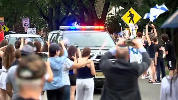 Freed American-Israeli hostage gets joyful welcome home celebration in New Jersey