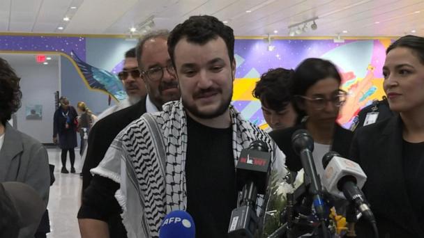 Mahmoud Khalil arrives in New Jersey after release from ICE custody