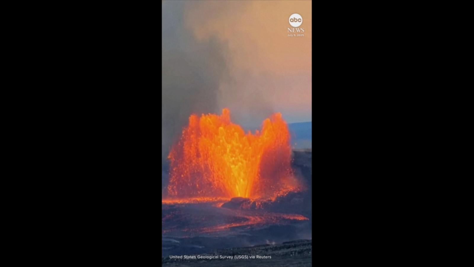 WATCH:  Hawaii’s Kilauea volcano erupts, sending lava shooting into the sky
