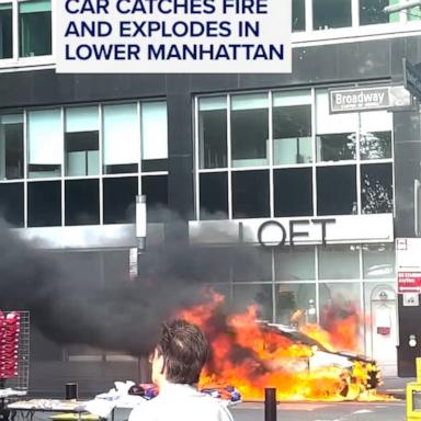 WATCH:  Car catches fire and explodes in Lower Manhattan