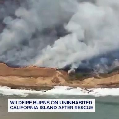 WATCH:  Wildfire burns on uninhabited California island after rescue