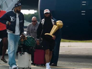 WATCH:  Knicks return home after winning NBA championship