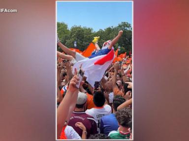 WATCH:  Tourists light up World Cup across the US