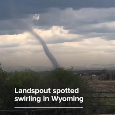 WATCH:  Landspout spotted swirling in Wyoming