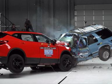 WATCH:  Crash test comparison reveals safety improvements in cars