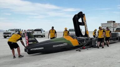 Andy Green, the only person to break the sound barrier in a car, has earned another world record in a show of force for hydrogen power.