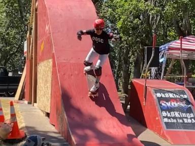 WATCH:  66-year-old skateboarder sets Guinness World Record