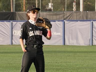 WATCH: Born without a right hand, now she's a pro baseball player in the championship series