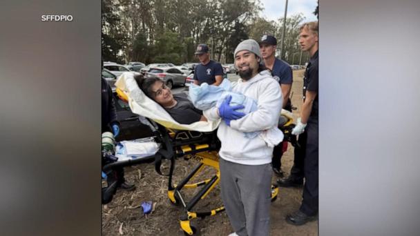 Family reunites with doula, first responders who helped deliver baby on side of road