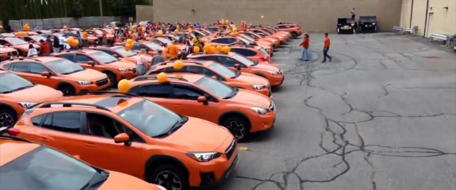 WATCH:  Annual orange car parade grows in popularity