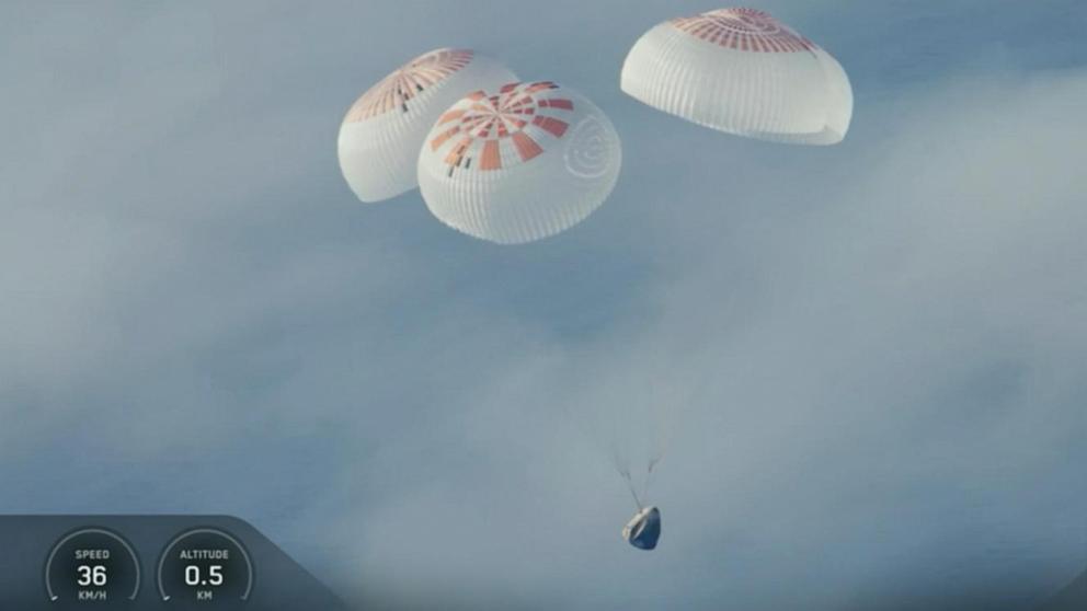 SpaceX Crew-12 splashes down after 8-month ISS mission