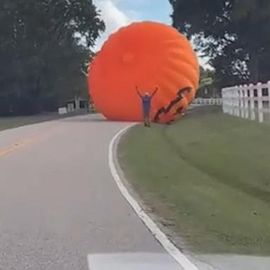 Good grief, Charlie Brown! Giant inflatable pumpkin takes pre-Halloween flight