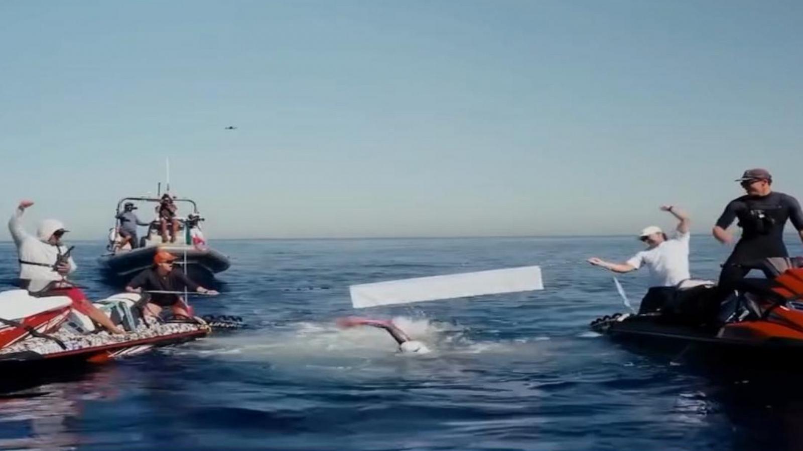 WATCH:  Woman makes history swimming the entire California coast
