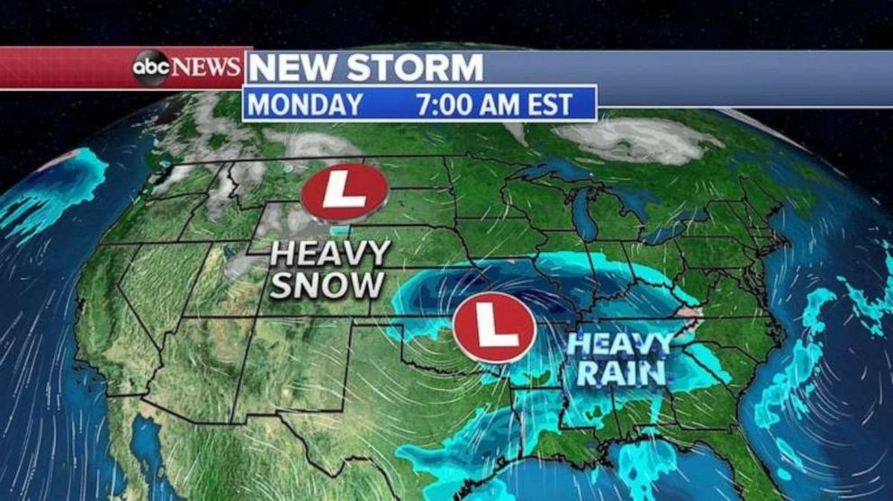 PHOTO: The northern storm is expected to move through the northern Rockies and into the northern Plains with snow. 