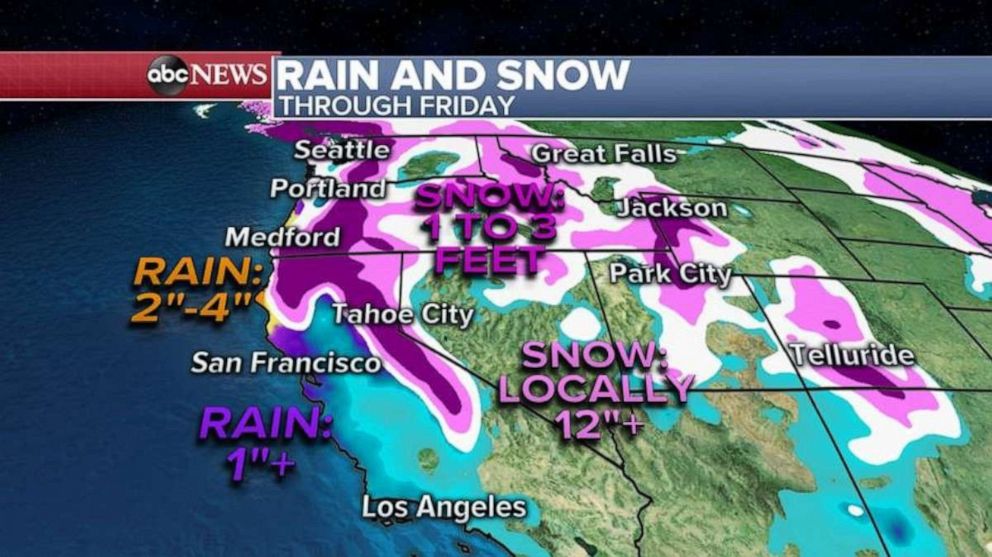 PHOTO: By Wednesday night, the storm will reach the San Francisco Bay area with heavy rain and it is expected to hit Los Angeles by Thursday afternoon.