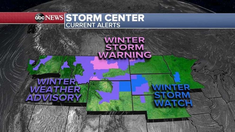 PHOTO: Already, eight states from Washington to Minnesota are under Winter Storm Watches and Warnings. 