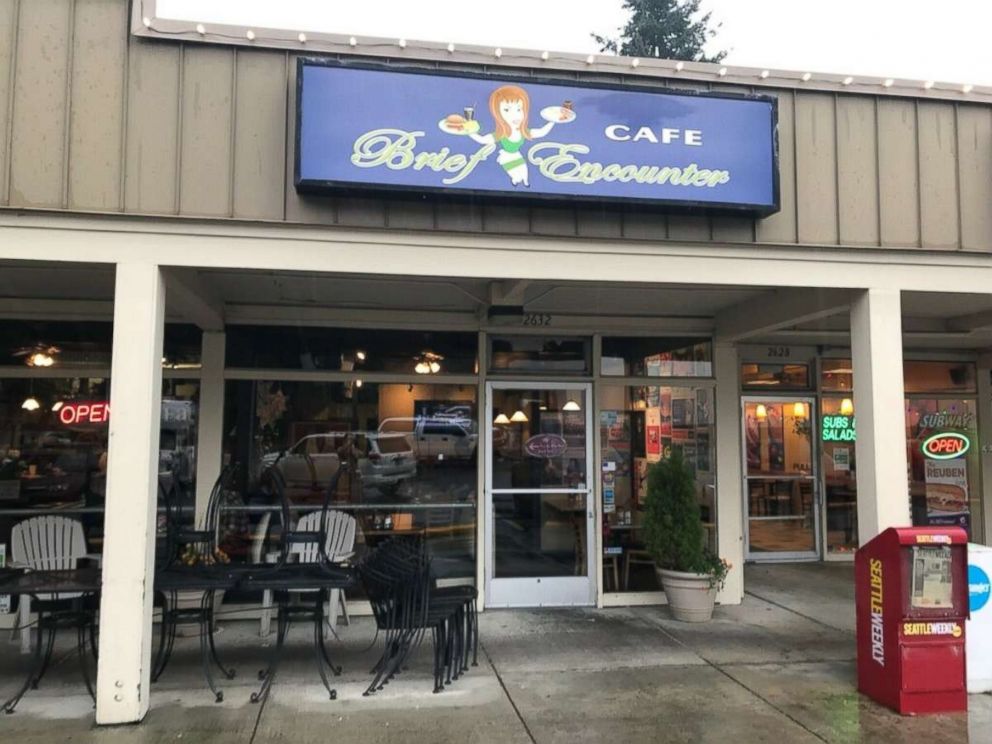 PHOTO: The front of the Brief Encounter Cafe, owned by Melanie Bard, in Bellevue, Washington, where Dwayne Clark left the staff a generous tip.