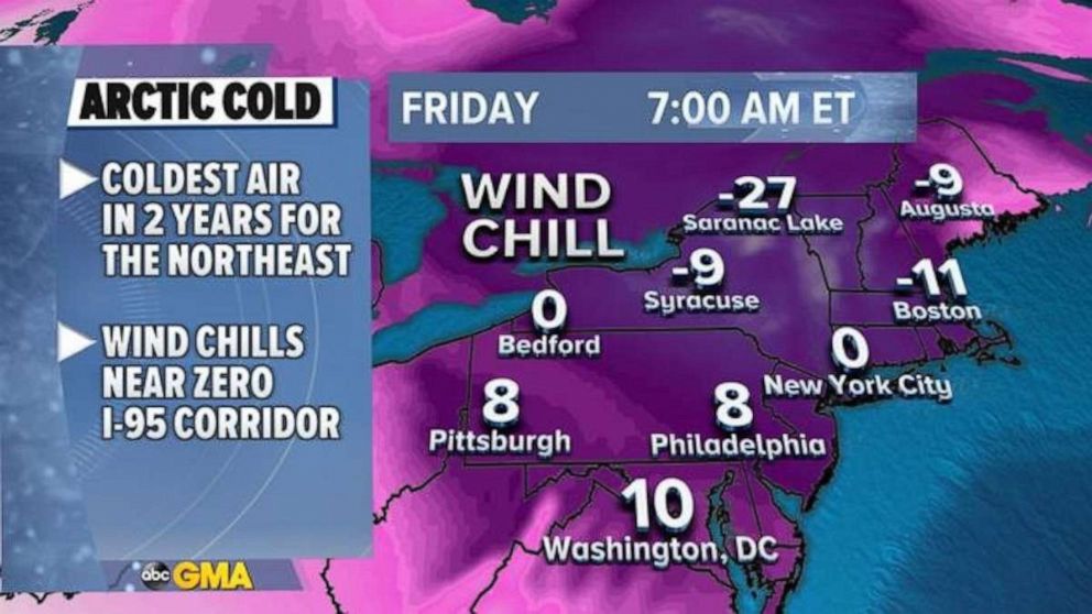 PHOTO: This could be the coldest weather in Boston, New York City and Philadelphia in two years. 
