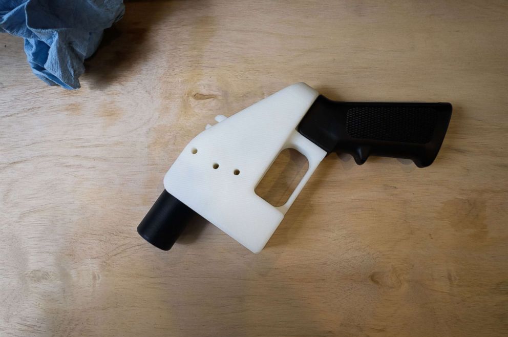 PHOTO: A 3D printed gun, called the "Liberator," is seen in a factory in Austin, Texas, Aug. 1, 2018.