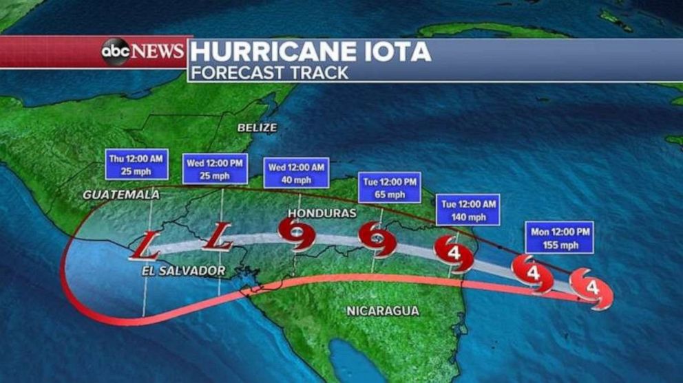 PHOTO: Tremendous amounts of rain are forecast once again for hard hit Nicaragua, Honduras and Guatemala over the next few days as rain could add up to 2 to 3 feet high.
