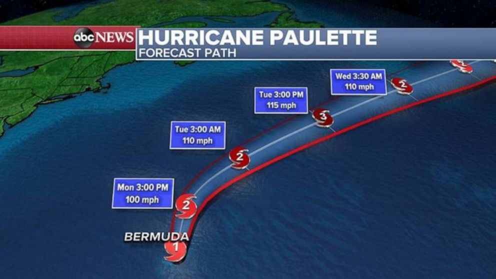 PHOTO: After this morning, Paulette will move quickly away from the island of Bermuda and not threaten any land. 
