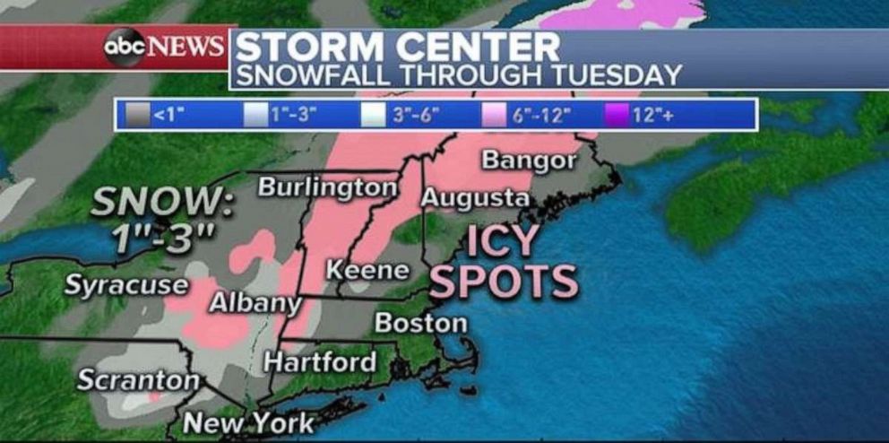 PHOTO: Snow will be possible at times through some of the higher elevations of the Poconos, Catskills and perhaps the northern Appalachians. 