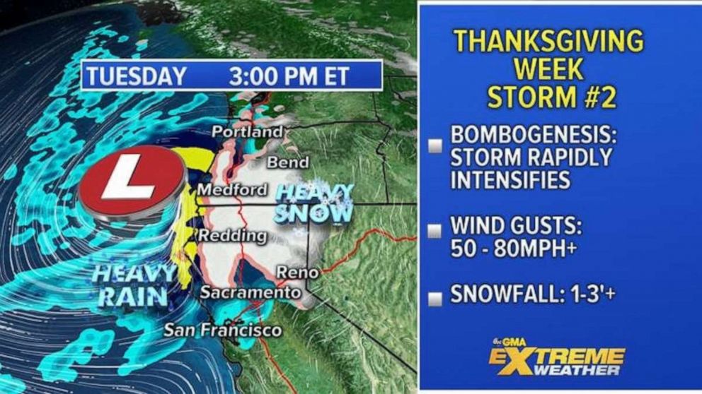 Over 100 million Americans on alert as 2 major storms impact US ABC News