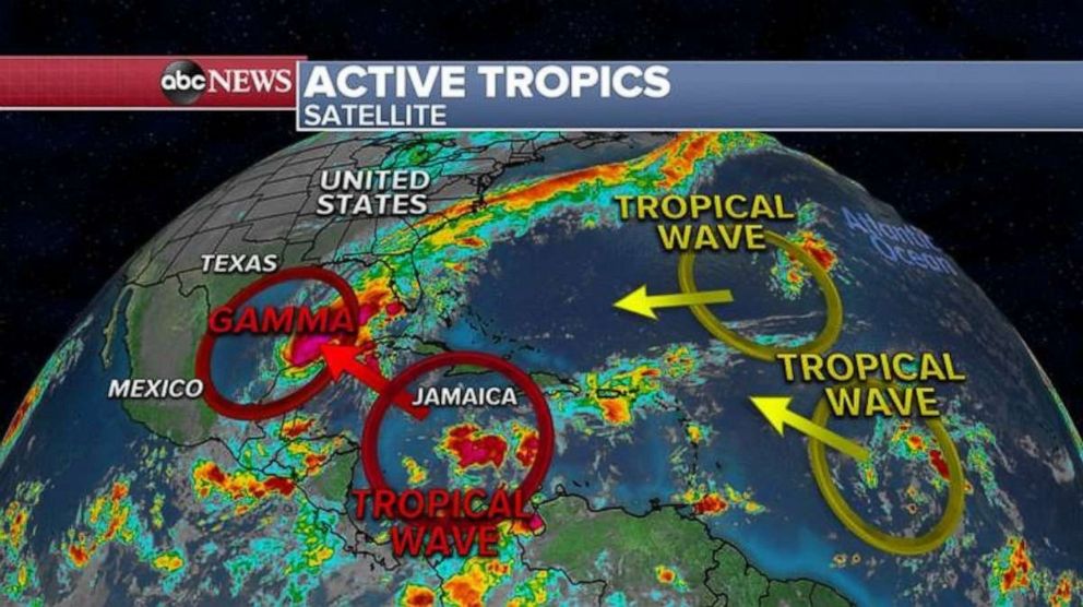 PHOTO: Right behind Gamma, there is another disturbance being monitored in the Caribbean Sea. 