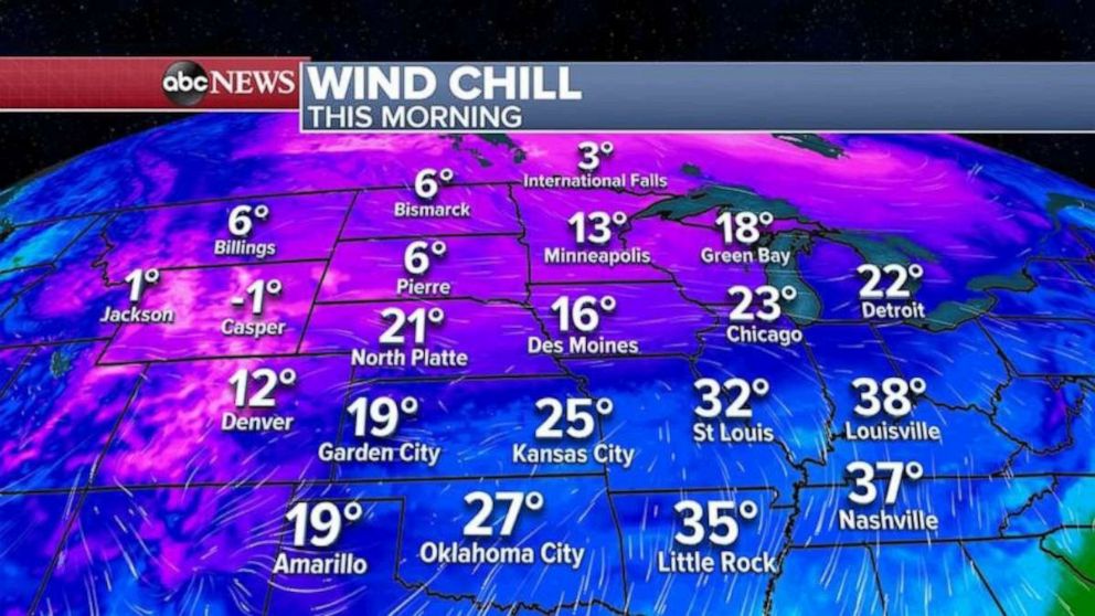 PHOTO: Some of that cold air will move into the Northeast over the next few days with overnight lows dropping in to the 30s even for New York City, Philadelphia and Boston.