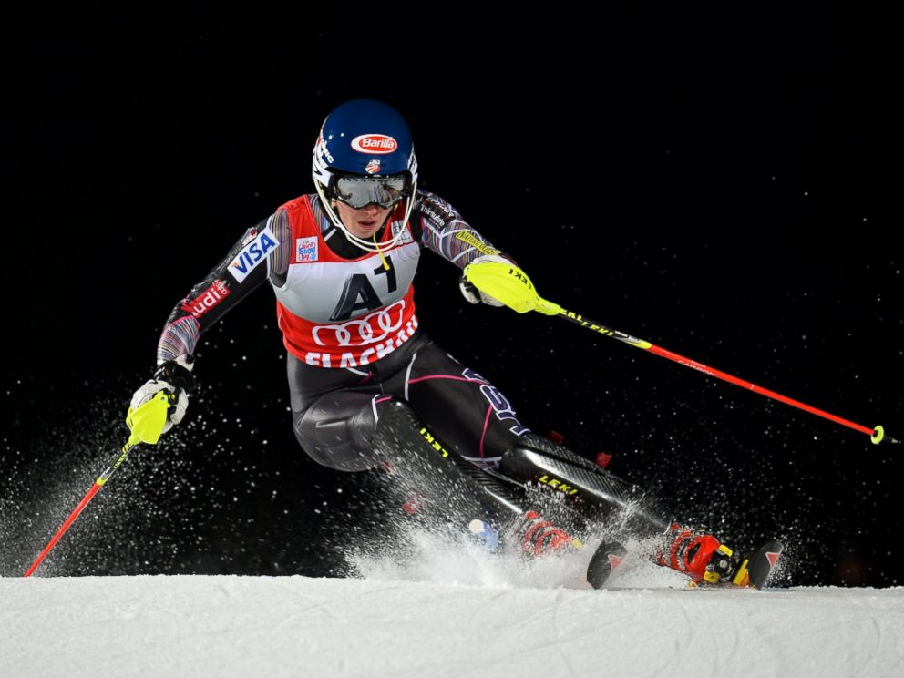 PHOTO: Mikaela Shiffrin of USA competes during the FIS Alpine Ski World Cup Womens race, Jan. 14, 2014, in Flachau, Austria.