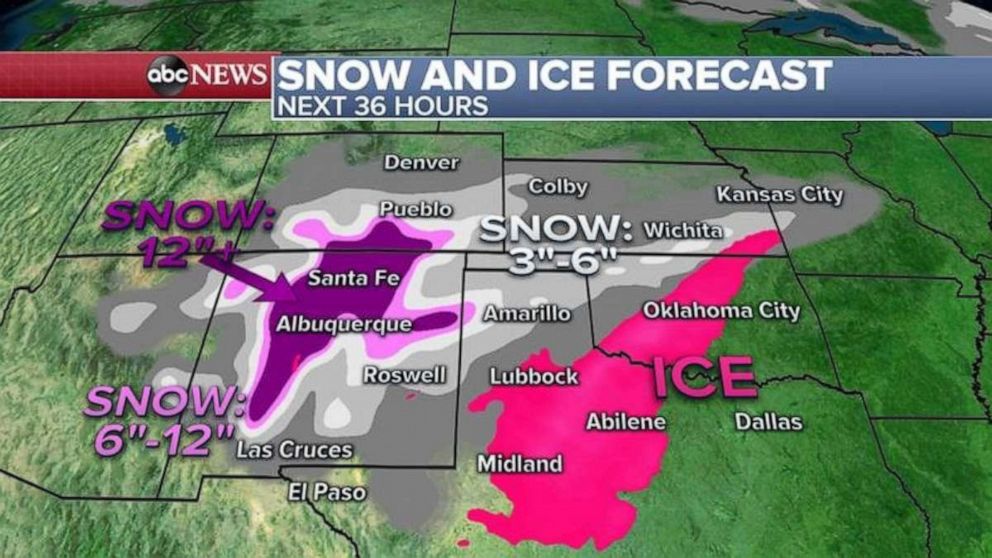 PHOTO: A Winter Storm Warning for New Mexico has also been issued and some areas could see more than a foot of snow in the next 24 hours.
