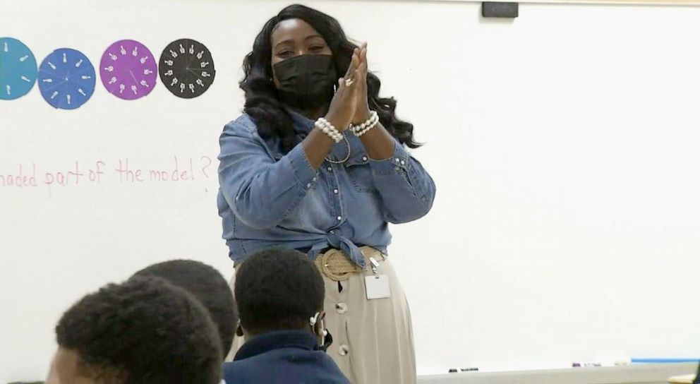 PHOTO: Students receive instruction on a normal day at Wilkins Elementary School in Jackson, Miss. 