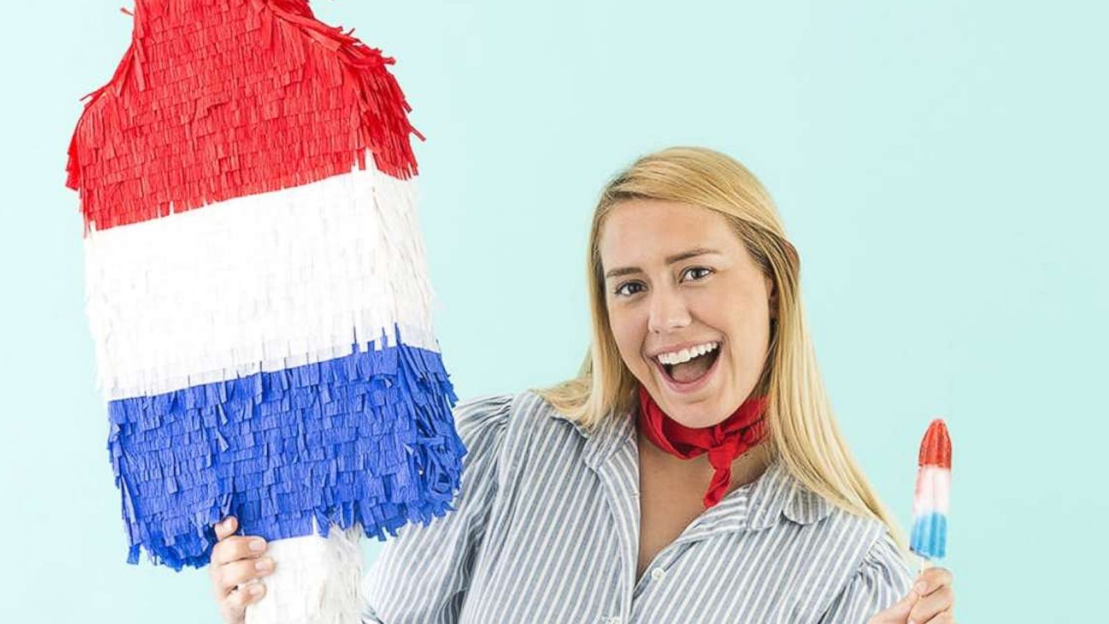 PHOTO: Brit + Co shares a step-by-step guide on how to make a DIY Fourth of July pinata.
