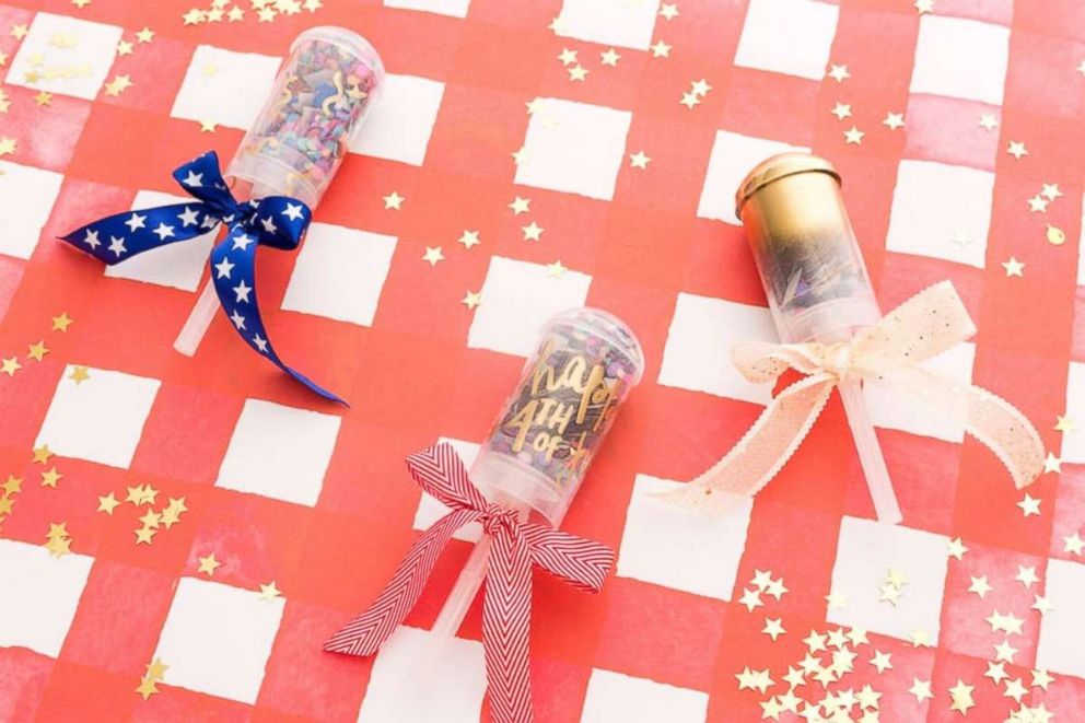 PHOTO: Brit + Co shares how to make DIY confetti poppers that are perfect for your Fourth of July bash.