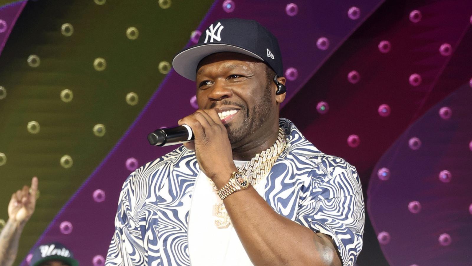 PHOTO: 50 Cent performs on stage during the 26th Annual Best Buddies Miami Gala Honoring Global Ambassador Guy Fieri at Ice Palace Studios on Nov. 16, 2024 in Miami.