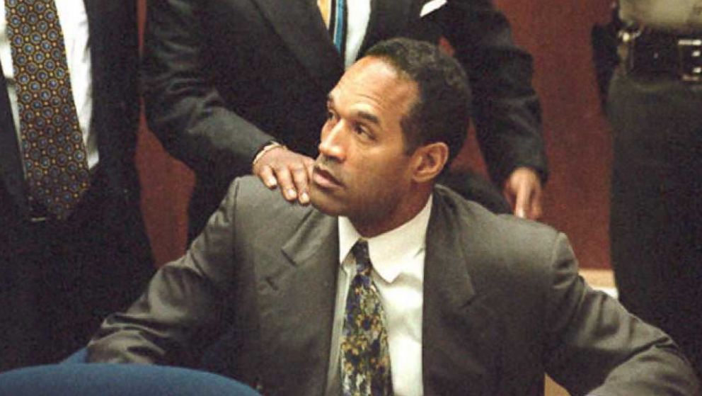 PHOTO: OJ Simpson is seen with his legal team during the opening of the double homicide trial on January 5, 1995.