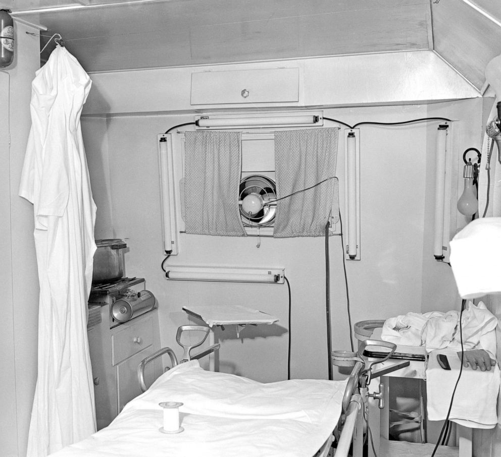 PHOTO: The interior of this trailer was used to perform abortions in 1948.