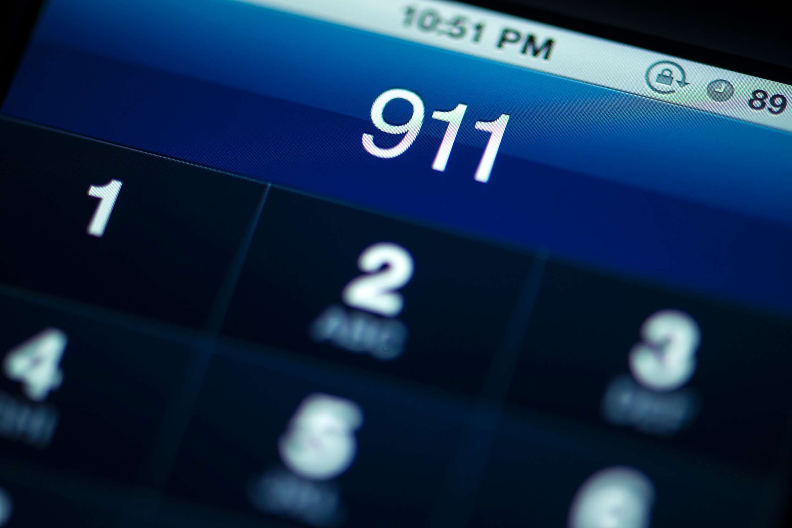 PHOTO: 911 is displayed on the screen of a smart phone in an undated stock photo.