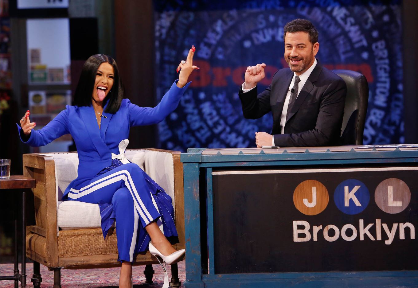 PHOTO: Rapper Cardi B sat down for an interview on "Jimmy Kimmel Live" on Wednesday, Oct. 17, 2018.