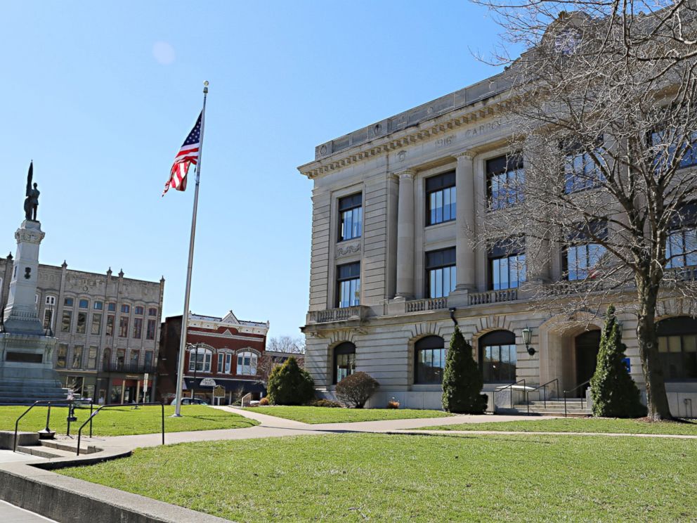PHOTO: Town center in Delphi, Indiana.
