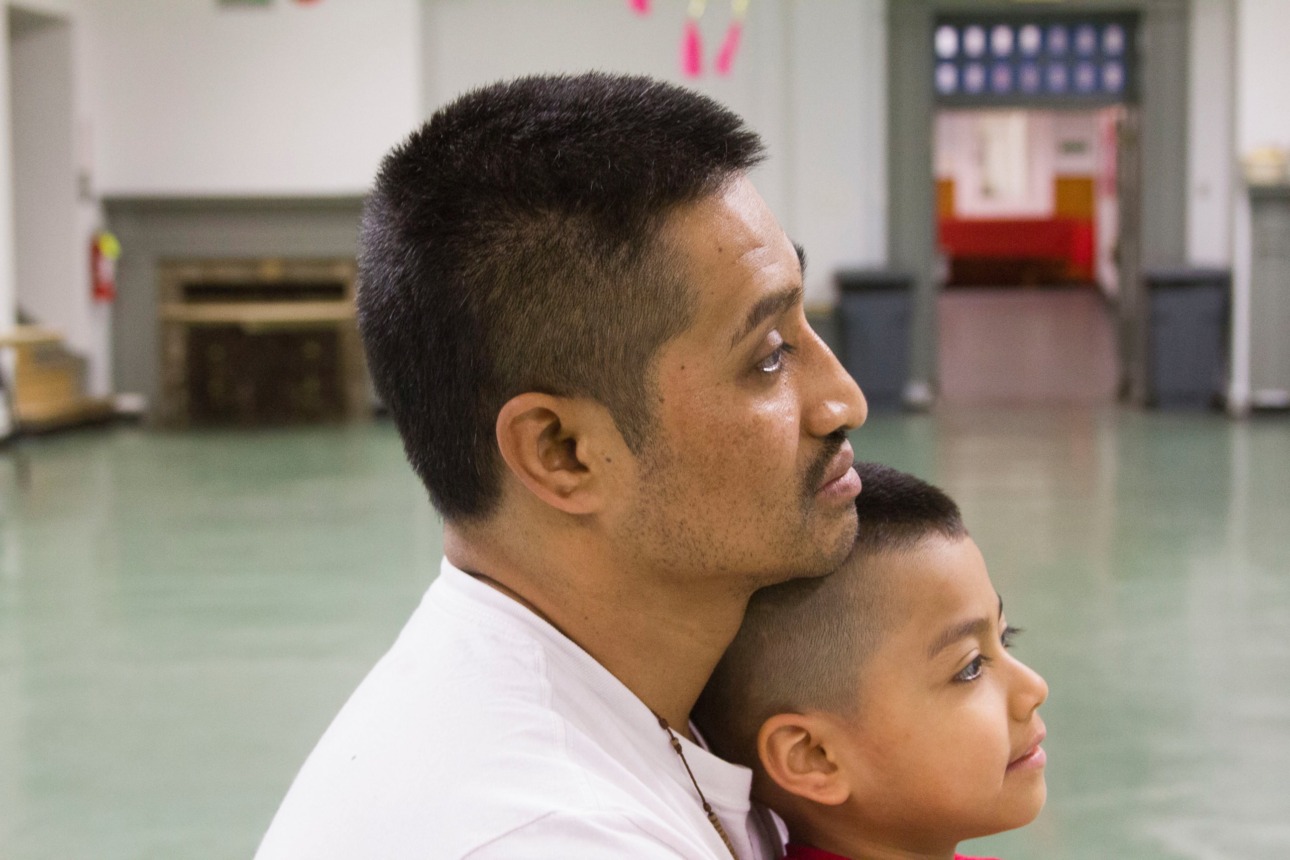 PHOTO: Javier Flores Garcia, and his son, Javier, have been living in Arch Street United Methodist Church since Nov. 13, 2016. Garcia said he entered sanctuary to avoid being detained and deported back to Mexico again. 

