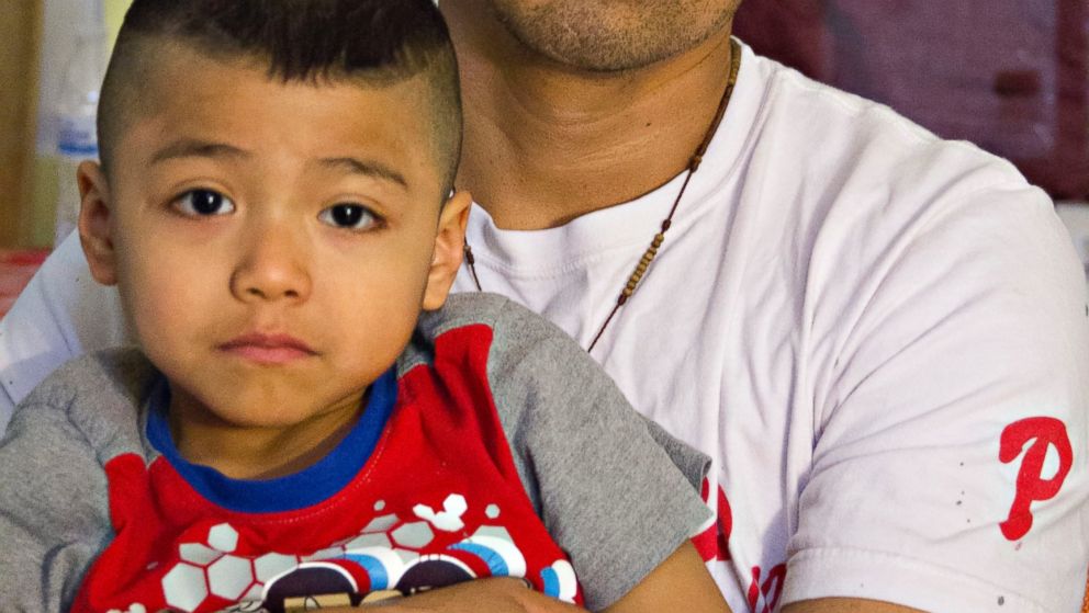 PHOTO: Javier Flores Garcia, and his son, Javier, have been living in Arch Street United Methodist Church since Nov. 13, 2016. Garcia said he entered sanctuary to avoid being detained and deported back to Mexico again. 