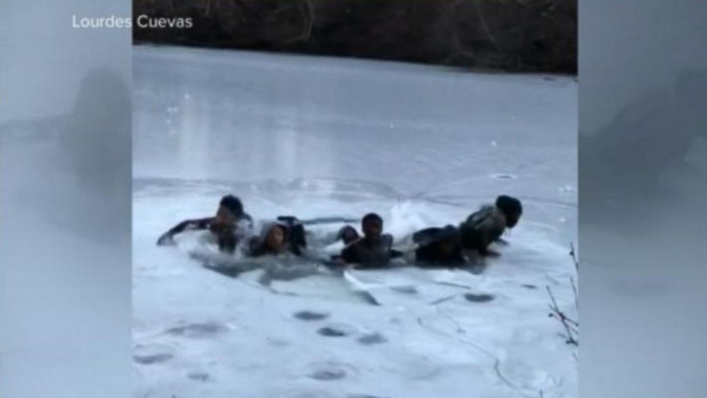 VIDEO: Male models rescue teens from frozen Central Park pond